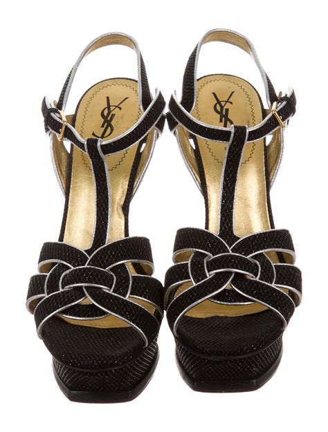 yves saint laurent glitter shoes|Saint Laurent sandals.